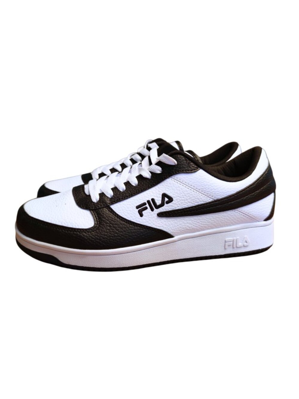 FILA Men's A-Low Sneakers Low Top Shoes Size 10 Black / White 1CM00551-120
